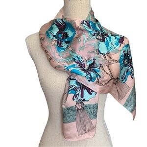 Georgiou Vintage 90’s Floral Silk Rectangular Scarf